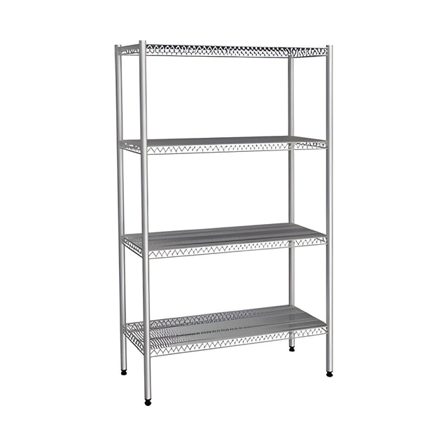 Edelstahlregal, 530×760×1800 mm, 4 Drahtböden, 250 kg pro Ebene, Edelstahl 201 – Produktbild