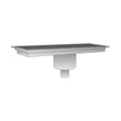 Ablaufboden mit Mittelablauf, Ø 74 mm, 300×940×150 mm, für Neutralregale, Edelstahl – Produktbild