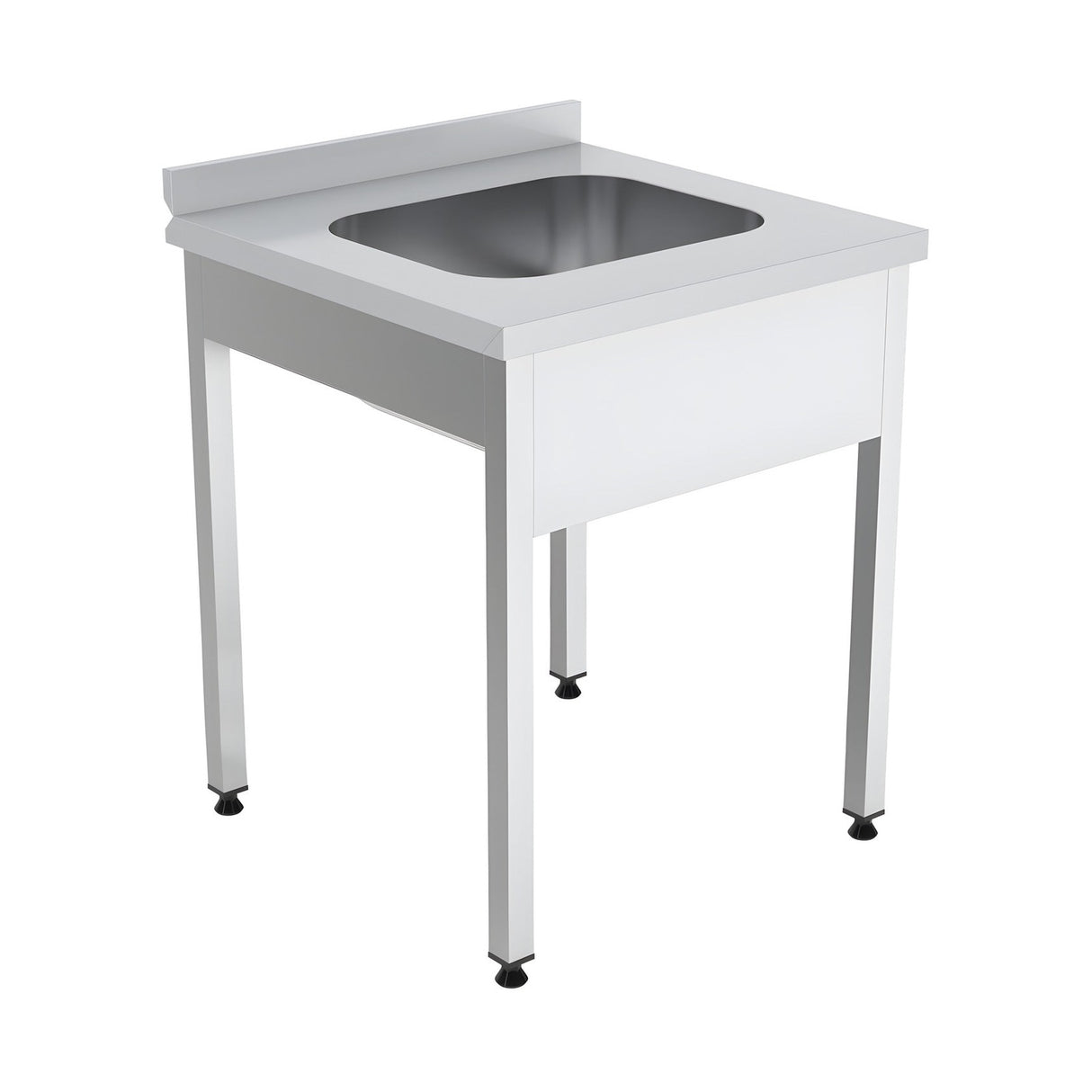 Spültisch, 1 Becken, 600×700×850 mm, mit Aufkantung – Produktbild