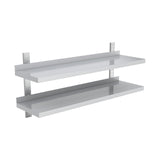 Wandregal, 2 Ebenen, 800×400 mm, platzsparende Wandablage – Produktbild