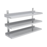 Wandregal, 3 Ebenen, 1000×400 mm, platzsparende Wandablage – Produktbild