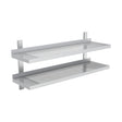 Wandregal, 2 Ebenen, 1200×400 mm, platzsparende Wandablage – Produktbild