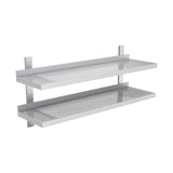 Wandregal, 2 Ebenen, 1800×400 mm, platzsparende Wandablage – Produktbild