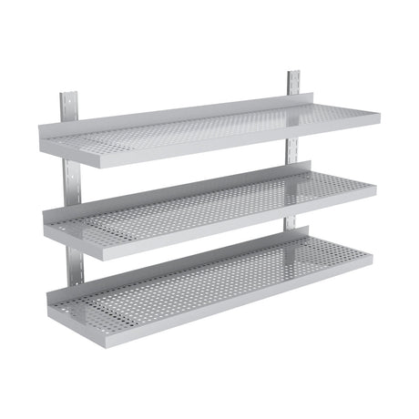 Wandregal, 3 Ebenen, 2000×400 mm, platzsparende Wandablage – Produktbild