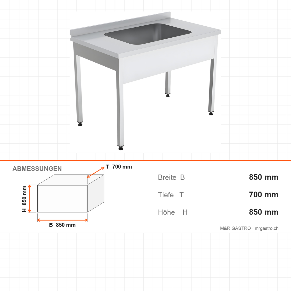 Wandschrank, 1200×700×850 mm, Stauraum zur Wandmontage – Abmessungen