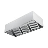 Dunstabzugshaube Wandhaube, Kastenform, 4 Filter, 2500×900×500 mm, Edelstahl – Produktbild