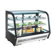 Kühlvitrine, 160 l, Doppelglas, LED-Beleuchtung, 0/+12 °C, 2 Ablagen, 880×568×686 mm – Produktbild