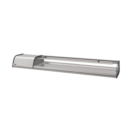 Sushivitrine, 8 GN 1/3, gebogenes Sicherheitsglas, LED-Beleuchtung, -1/+1 °C, 1797×387×240 mm – Produktbild