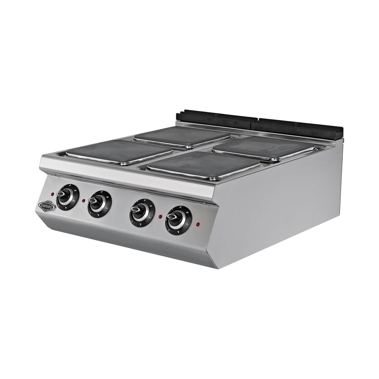Elektroherd, 4 Kochplatten, 11,2 kW, 6-stufiger Schalter, 400V, Edelstahl, 800×900×300 mm, Serie 900 – Produktbild