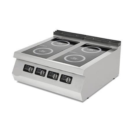 Induktionsherd, 14 kW, Glaskeramik-Kochfläche, 400V, Edelstahl, 800×900×300 mm, Serie 900 – Produktbild