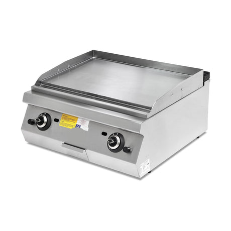 Gasgrill, glatte verchromte Bratplatte, 20,64 kW, 2 Heizzonen, Piezozündung, Edelstahl, 800×900×300 mm, Serie 900 – Produktbild
