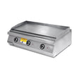 Elektrogrill, glatte verchromte Bratplatte, 18 kW, 2 Heizzonen, Thermostat, 400V, Edelstahl, 1200×900×300 mm, Serie 900 – Produktbild