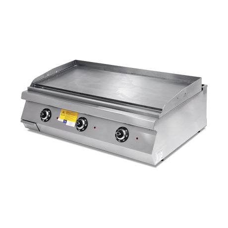 Elektrogrill, gerippte verchromte Bratplatte, 18 kW, 2 Heizzonen, Thermostat, 400V, Edelstahl, 1200×900×300 mm, Serie 900 – Produktbild