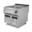 Elektro-Bain-Marie, 2x GN 1/1, 4,4 kW, Thermostat, Ablassventil, 230V, Edelstahl, 800×900×800 mm, Serie 900 – Produktbild