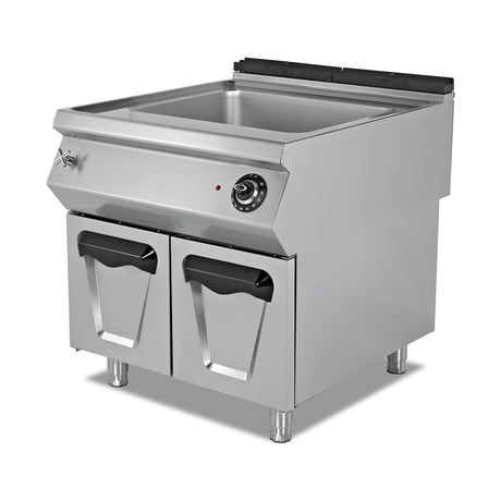 Elektro-Bain-Marie, 2x GN 1/1, 4,4 kW, Thermostat, Ablassventil, 230V, Edelstahl, 800×900×800 mm, Serie 900 – Produktbild