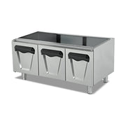 Unterschrank, 3 Türen, Edelstahl, hygienisch, 1200×790×550 mm, Serie 900 – Produktbild