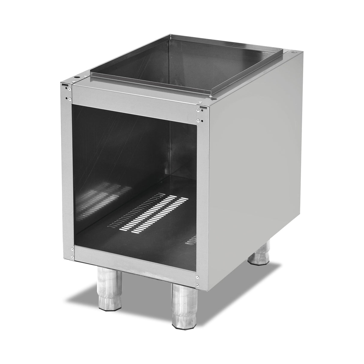 Unterschrank, ohne Tür, Edelstahl, hygienisch, 400×790×550 mm, Serie 900 – Produktbild