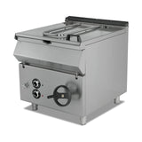 Elektro-Kippbratpfanne, 120 Liter, 12 kW, Handhebung, Thermostat, 400V, Edelstahl, 1200×900×850 mm, Serie 900 – Produktbild