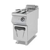 Elektro-Fritteuse, 24 Liter, 18 kW, Edelstahlkörbe, Thermostat, 400V, Edelstahl, 400×900×850 mm, Serie 900 – Produktbild