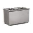 Bain-Marie Serviceeinheit, 3x GN 1/1, 3,6 kW, Wasserablass, LED, Edelstahl, 1250×790×850 mm – Produktbild