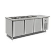 Kühltheke, 5x GN 1/1, digitale Steuerung, LED-Beleuchtung, 0/+5 °C, 2550×790×850 mm, Edelstahl – Produktbild