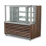 Fleischvitrine, 1,01 kW, Doppelverglasung, LED-Beleuchtung, 0/+8 °C, 1000×750×1350 mm, Holzdekor – Produktbild