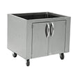 Ofen-Unterschrank, Edelstahl, mit Tür, 890×770×805 mm – Produktbild