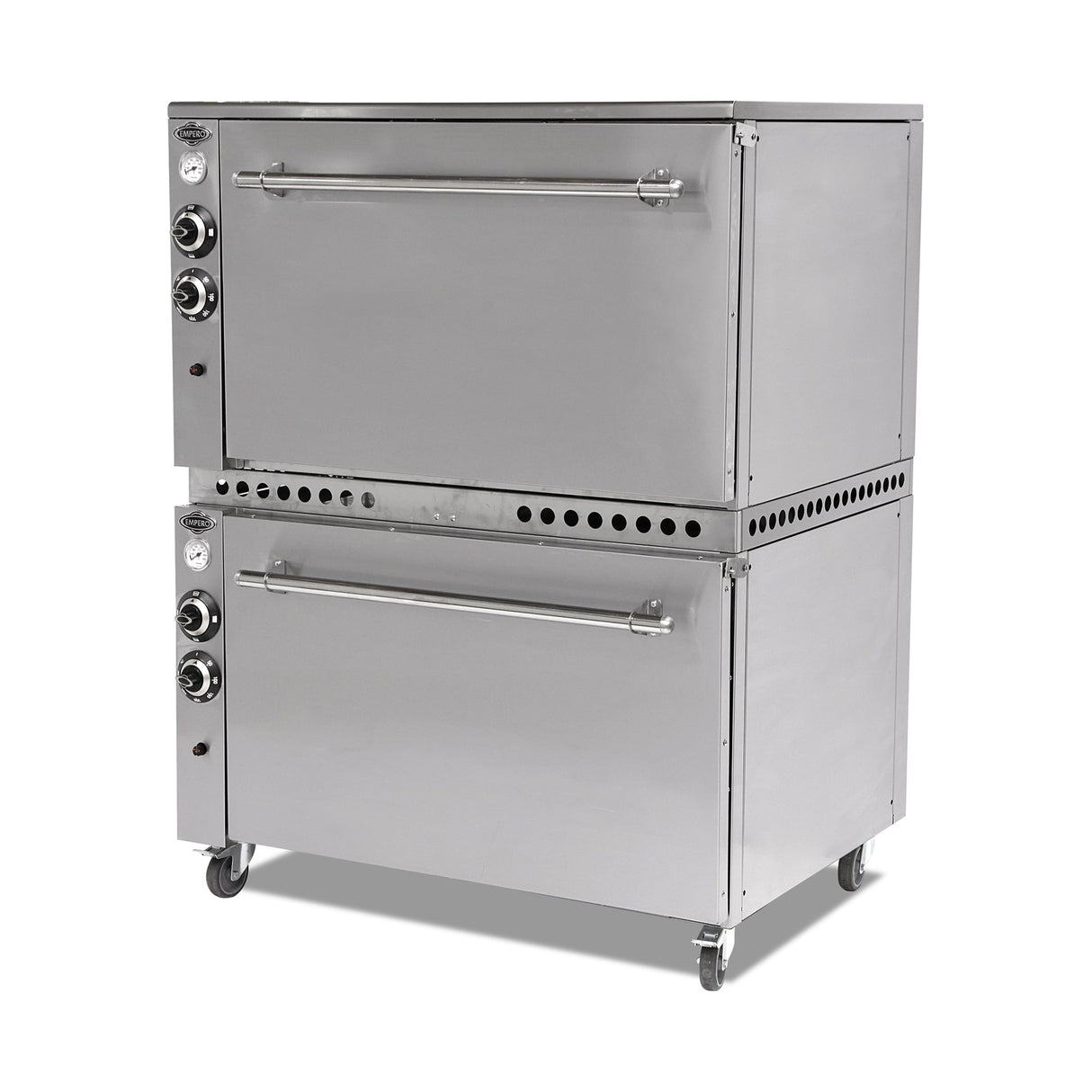 Lammbackofen Gas, doppellagig, 33 kW, Edelstahl, 1210×973×1585 mm – Produktbild