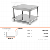 Ofen-Untergestell – 1060×910×622 mm – Abmessungen