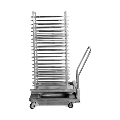 GN-Wagen, für 20x GN 2/1, Edelstahl, 1,5 m³, 77 kg, 820×920×1710 mm – Produktbild