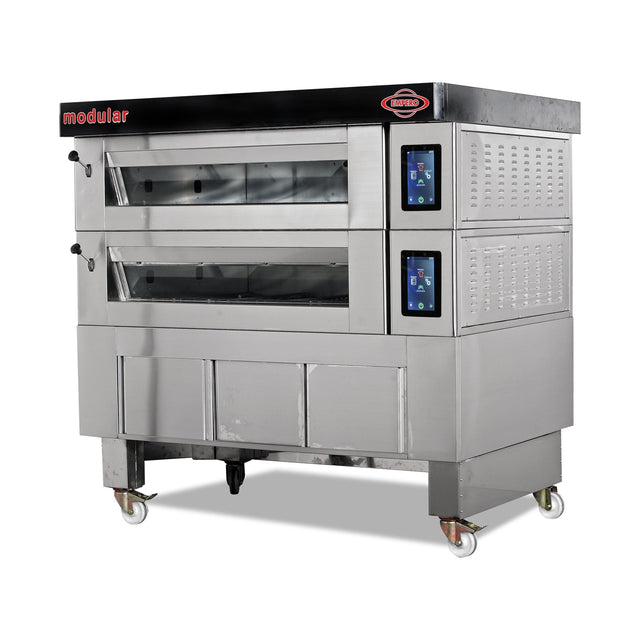 Modulofen Elektro, Touchscreen, Einzelstock, 4x EN 600×400, 12 kW, 400V, 1651×1446×439 mm – Produktbild