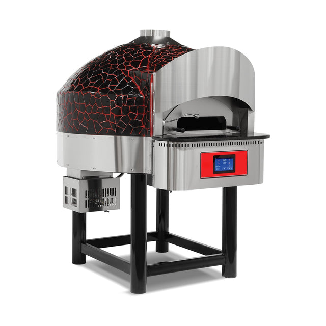 Pizzaofen Gas Drehboden digital, Ø 300 mm 6 Pizzen, 41,2 kW, 75 Stk/h, 1480×1724×1855 mm – Produktbild