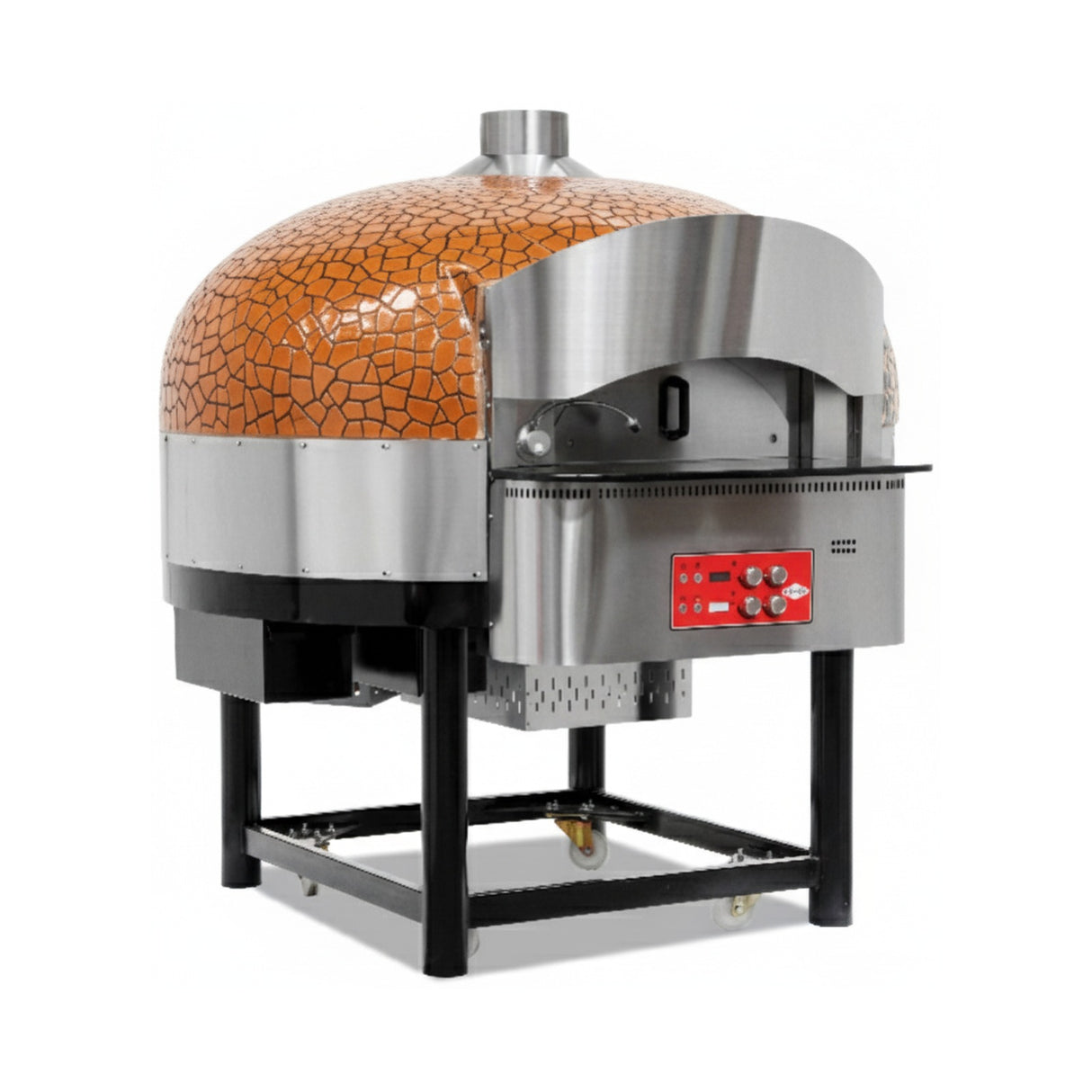 Four à pizza à gaz à sole rotative – 9 pizzas Ø 300 mm – 48 kW