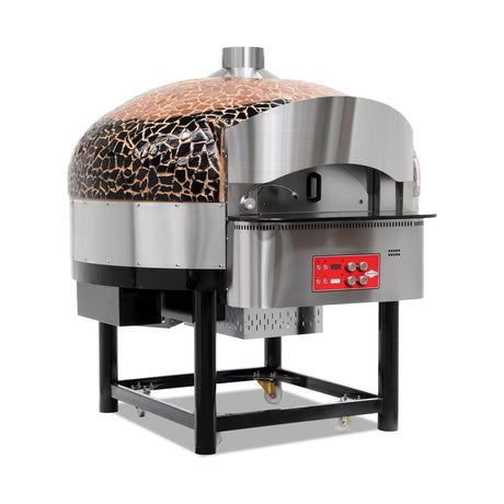 Pizzaofen Gas Drehboden digital, Ø 300 mm 9 Pizzen, 48 kW, 130 Stk/h, 1965×2127×2113 mm – Produktbild