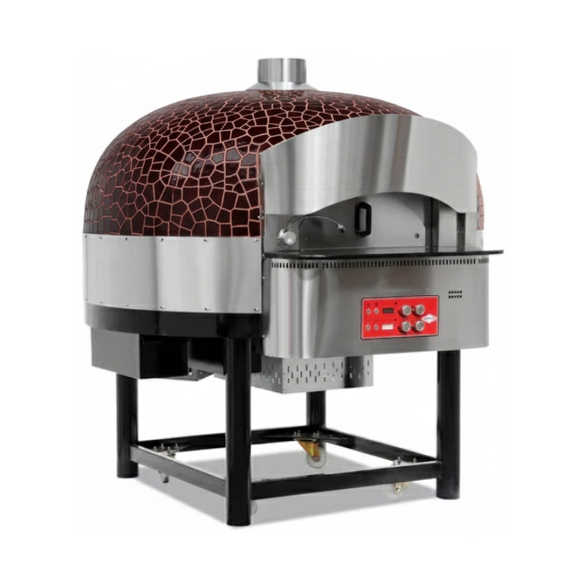 Gas-Pizzaofen mit Drehboden – 9 Pizzen Ø 300 mm – 48 kW – 7-Zoll-Touchscreen