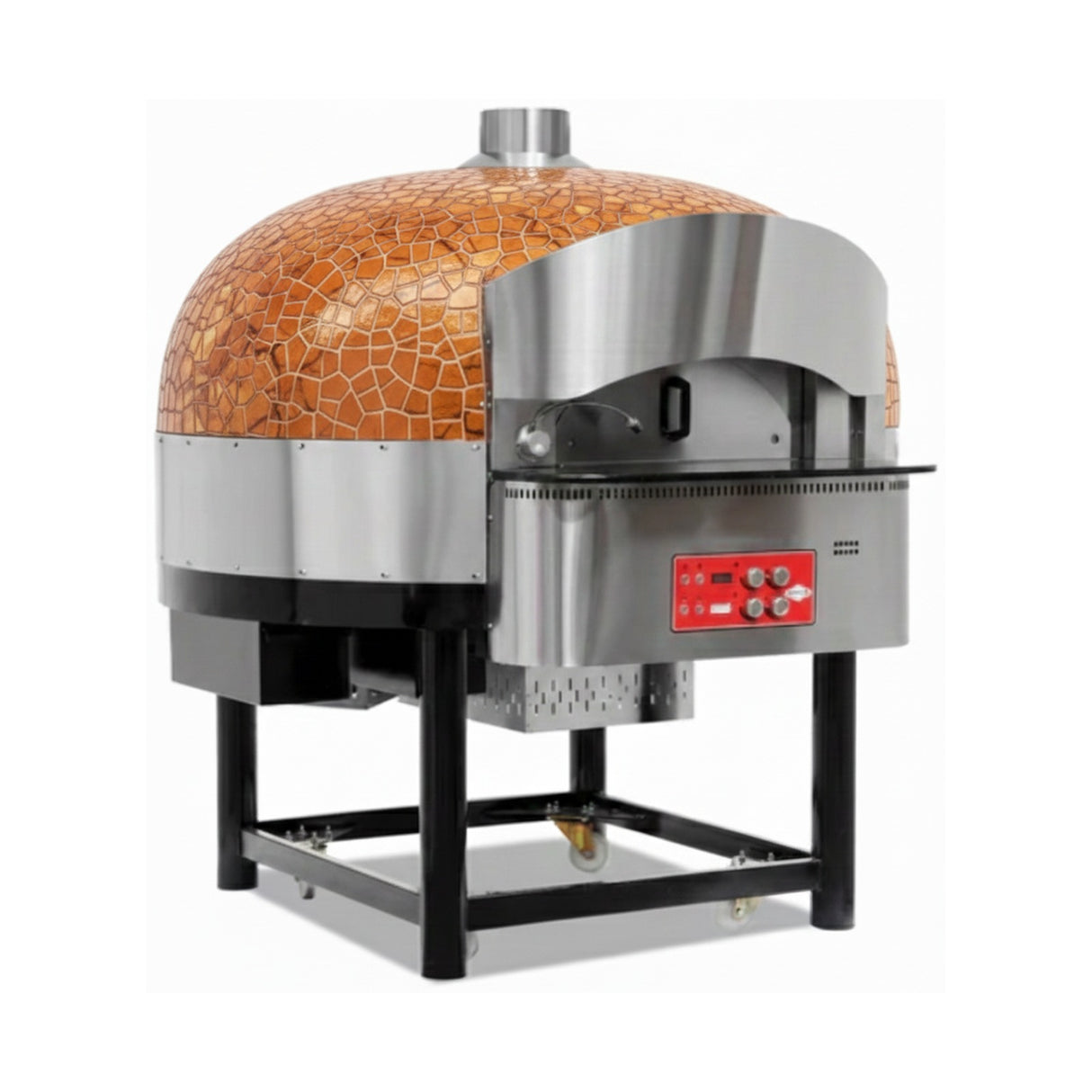 Gas-Pizzaofen mit Drehboden – 9 Pizzen Ø 300 mm – 48 kW – 7-Zoll-Touchscreen