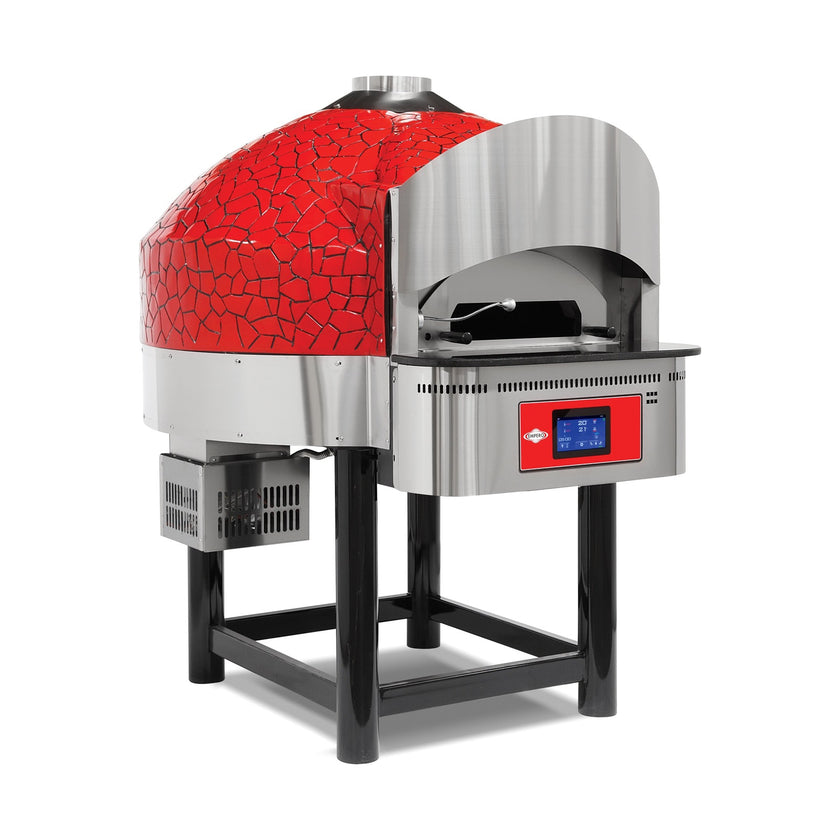 Pizzaofen Gas feste Basis digital, Ø 300 mm 9 Pizzen, 28,7 kW, 130 Stk/h, 1480×1724×1855 mm – Produktbild