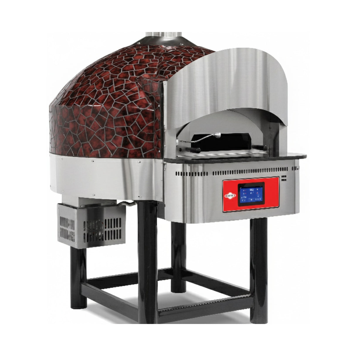 Gas-Pizzaofen mit fester Backfläche – 9 Pizzen Ø 300 mm – 28,70 kW – 7-Zoll-Touchscreen