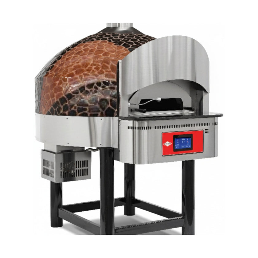 Gas-Pizzaofen mit fester Backfläche – 9 Pizzen Ø 300 mm – 28,70 kW – 7-Zoll-Touchscreen