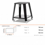 Ofen-Untergestell, Edelstahl, 780×780×822 mm – Abmessungen