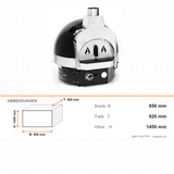 Pizzaofen Holz Steinboden, Ø 700 mm, 11 kW, 850×920×1450 mm – Abmessungen