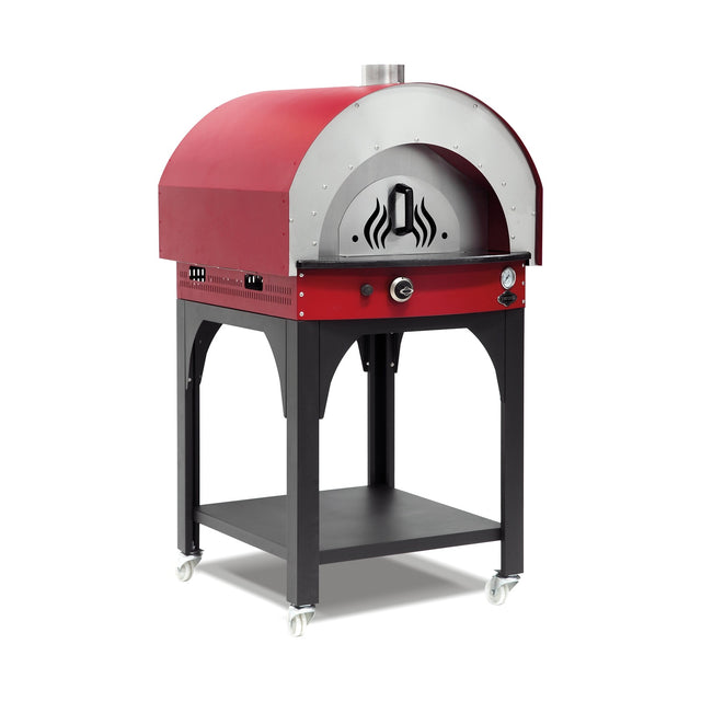 Pizzaofen Gas Steinboden, 600×600 mm Backkammer, 11,95 kW, 860×990×1760 mm – Produktbild