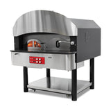 Pizzaofen Gas und Holz Drehboden Serie 700, Ø 300 mm 6 Pizzen, 41,2 kW, 75 Stk/h, 1650×1705×1970 mm – Produktbild