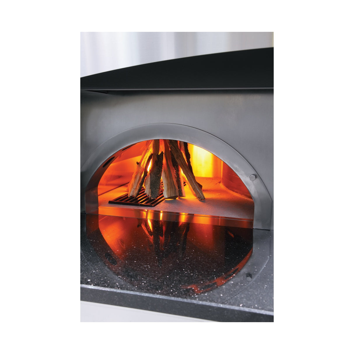 Gas and wood rotating-deck pizza oven – 6 pizzas Ø 300 mm – 41.20 kW