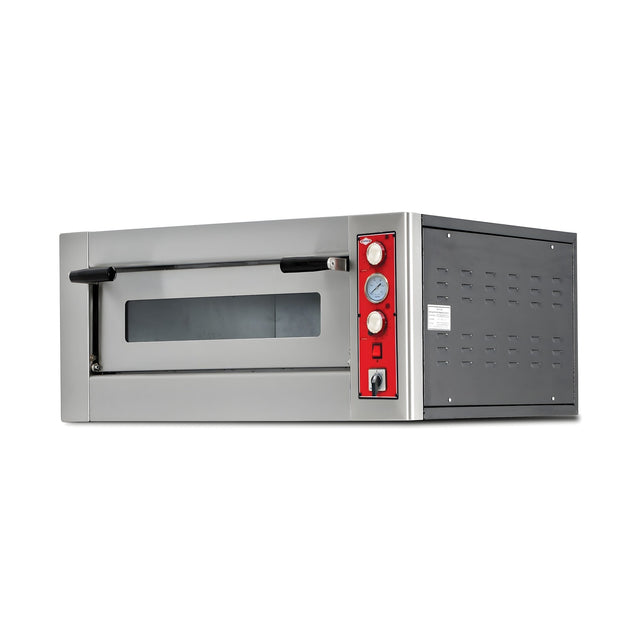 Pizzaofen Elektro einlagig, Ø 300 mm 9 Pizzen, 15 kW, 400 V, 1190×1100×435 mm – Produktbild