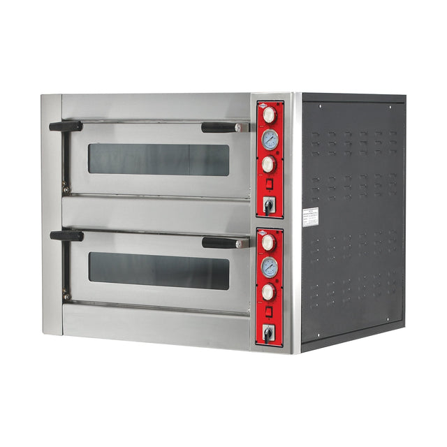 Pizzaofen Elektro zweilagig, Ø 250 mm 4+4 Pizzen, 10,9 kW, 400 V, 825×710×670 mm – Produktbild