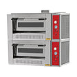 Pizzaofen Gas zweilagig, Ø 300 mm 6+6 Pizzen, 32,2 kW, 1400×950×990 mm – Produktbild