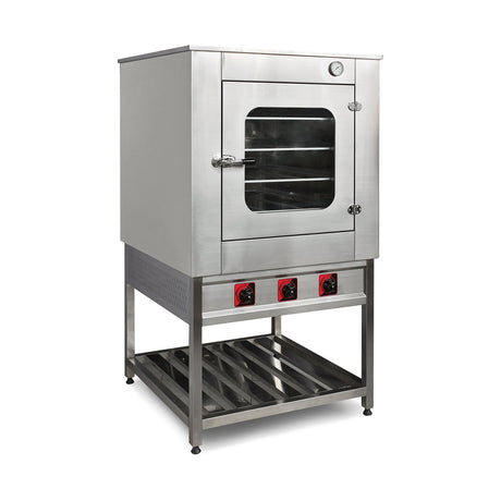 Patisserie-Backofen Gas, 5 Einschubebenen, 17,41 kW, Sicherheitsventil, Edelstahl, 950×950×1700 mm – Produktbild