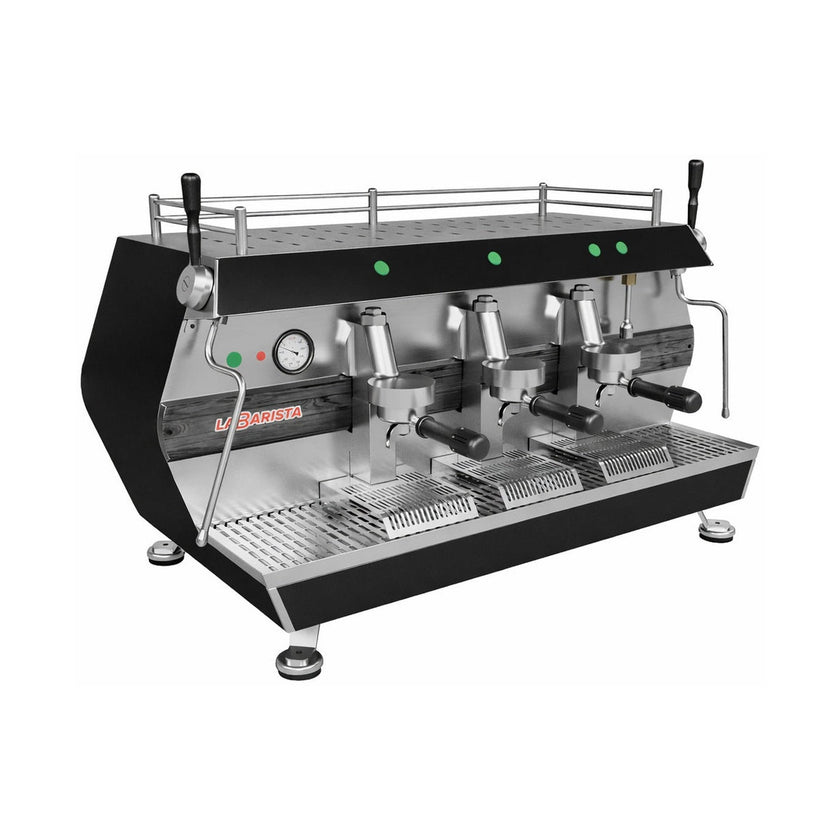 Espressomaschine, 3-gruppig, Doppel-Dampfarm, Extra-Warmwasserarm, 5 kW, 1026×595×627 mm – Produktbild