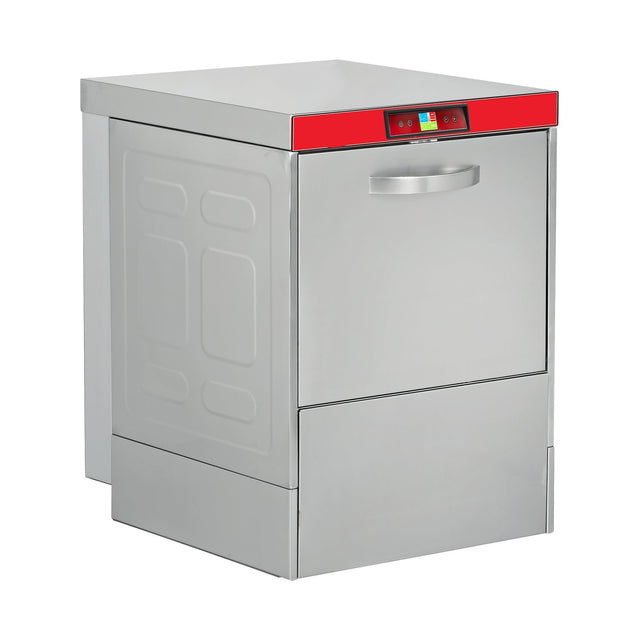 Untertischspülmaschine, Digitalsteuerung, 380V, 500 Teller/Stunde, 4 Programme, Korb 500×500 mm, mit Dosierpumpen, 5,55 kW, 590×660×830 mm – Produktbild
